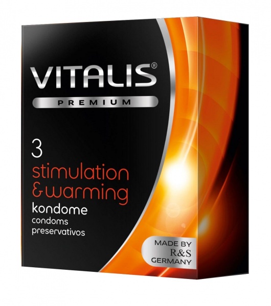 Презервативы VITALIS PREMIUM stimulation   warming с согревающим эффектом - 3 шт. - Vitalis - купить с доставкой в Волгограде