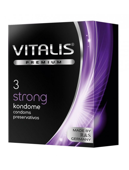 Презервативы с утолщенной стенкой VITALIS PREMIUM strong - 3 шт. - Vitalis - купить с доставкой в Волгограде