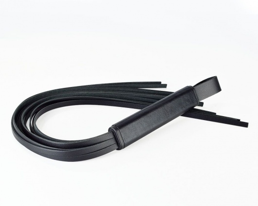 Черная кожаная плеть  Клео  - 60 см. - Sitabella - купить с доставкой в Волгограде