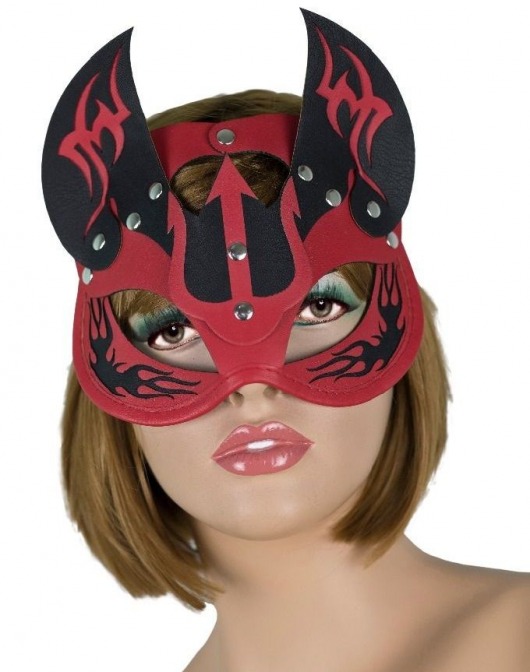 Маска дьяволицы с рожками - LOVETOY (А-Полимер) - купить с доставкой в Волгограде