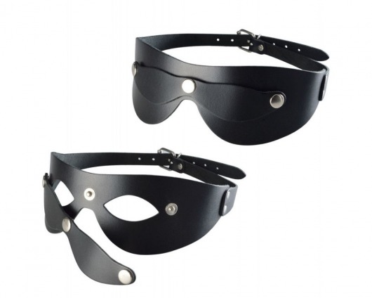 Черная кожаная маска  Новичок - Sitabella - купить с доставкой в Волгограде