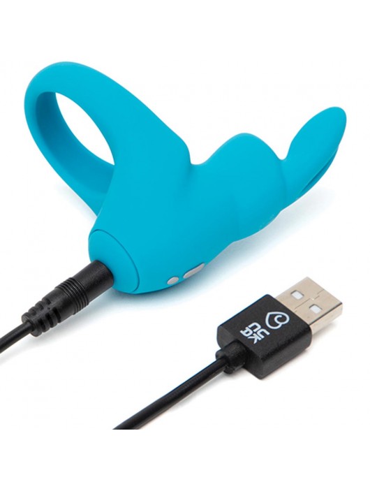 Голубое эрекционное виброкольцо Happy Rabbit Rechargeable Rabbit Cock Ring - Happy Rabbit - в Волгограде купить с доставкой