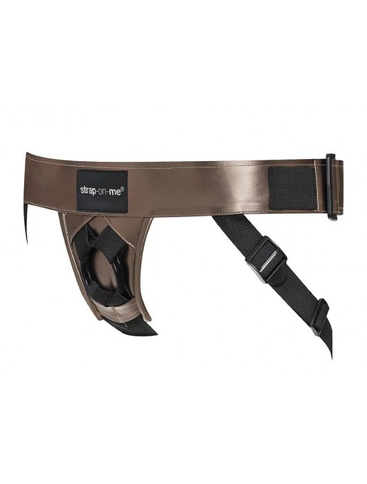 Бронзовый пояс для насадок Curious Harness - Strap-on-me - купить с доставкой в Волгограде