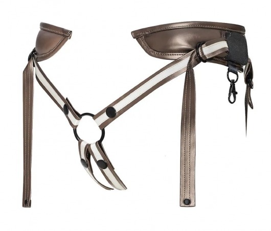 Бронзовый пояс для насадок Desirous Harness - Strap-on-me - купить с доставкой в Волгограде
