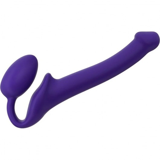 Фиолетовый безремневой страпон Silicone Bendable Strap-On - size S - Strap-on-me - купить с доставкой в Волгограде