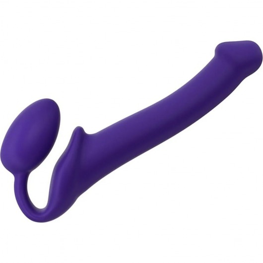 Фиолетовый безремневой страпон Silicone Bendable Strap-On - size M - Strap-on-me - купить с доставкой в Волгограде