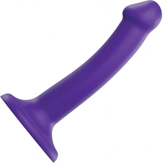 Фиолетовый фаллоимитатор-насадка Strap-On-Me Dildo Dual Density size S - 17 см. - Strap-on-me - купить с доставкой в Волгограде