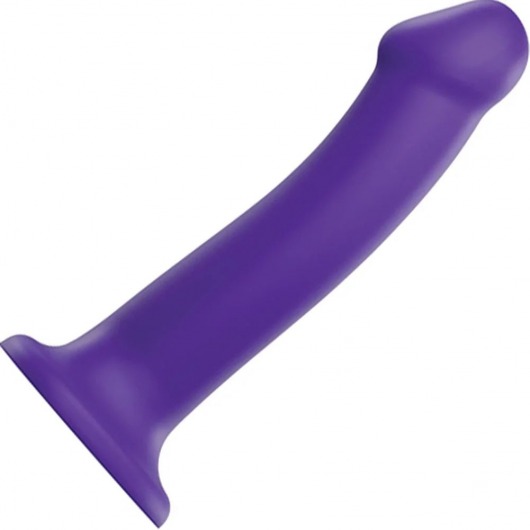Фиолетовый фаллоимитатор-насадка Strap-On-Me Dildo Dual Density size L - 19 см. - Strap-on-me - купить с доставкой в Волгограде