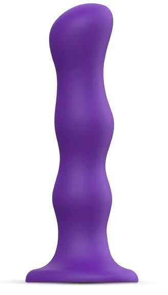 Фиолетовая насадка Strap-On-Me Dildo Geisha Balls size M - Strap-on-me - купить с доставкой в Волгограде