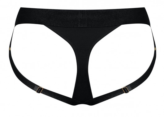 Черные трусики для насадок Heroine Lingerie Harness - size M - Strap-on-me - купить с доставкой в Волгограде