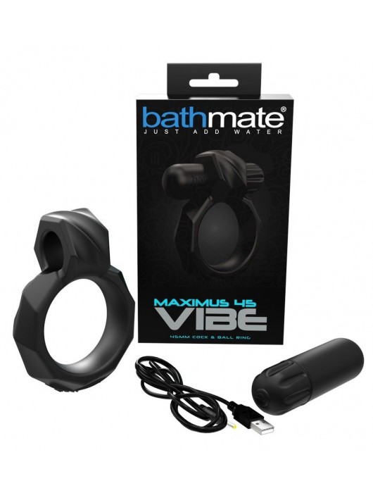 Черное эрекционное виброкольцо Maximus 45 Vibe - Bathmate - в Волгограде купить с доставкой