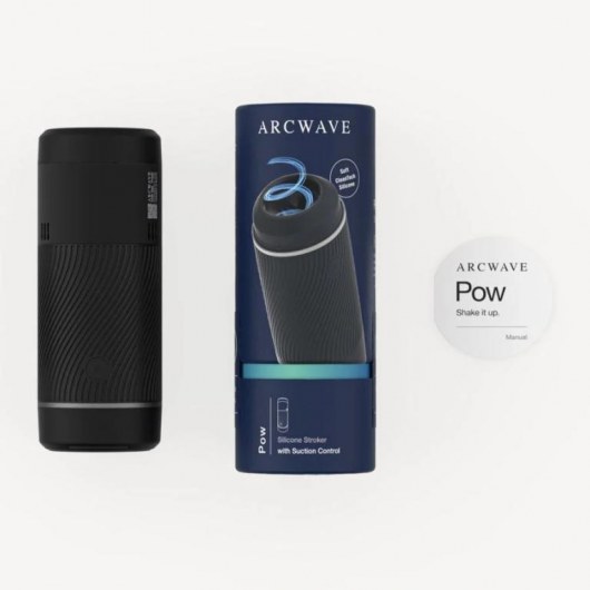 Черный мастурбатор с контролем всасывания Arcwave Pow Stroker - Arcwave - в Волгограде купить с доставкой