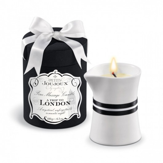 Массажное масло в виде большой свечи Petits Joujoux London с ароматом ревеня, амбры и чёрной смородины - MyStim - купить с доставкой в Волгограде