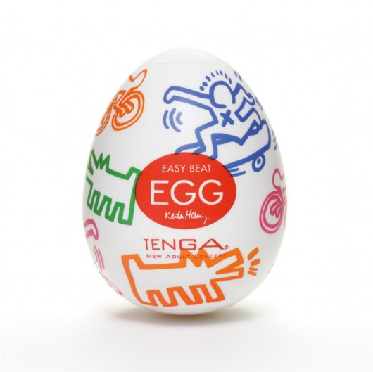 Мастурбатор-яйцо Keith Haring EGG STREET - Tenga - в Волгограде купить с доставкой