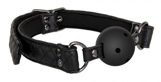 Черный кляп-шарик BALL GAG DIAMOND - Dream Toys - купить с доставкой в Волгограде