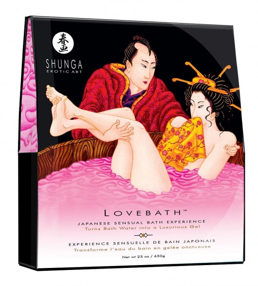 Соль для ванны Lovebath Dragon Fruit, превращающая воду в гель - 650 гр. - Shunga - купить с доставкой в Волгограде