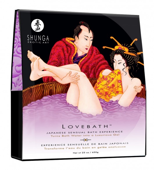 Соль для ванны Lovebath Sensual lotus, превращающая воду в гель - 650 гр. - Shunga - купить с доставкой в Волгограде