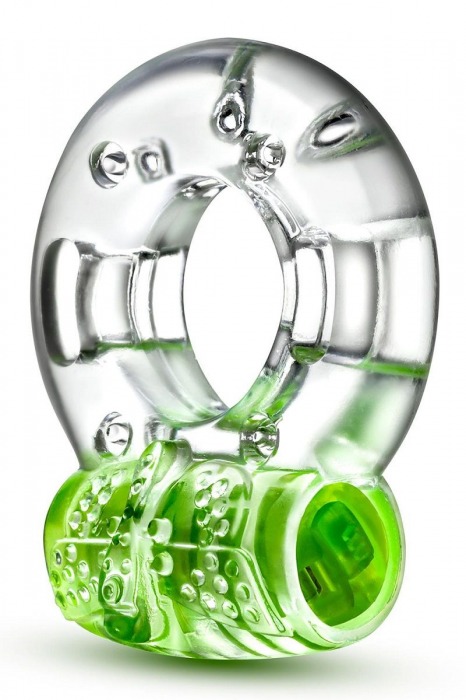 Зеленое эрекционное виброкольцо Arouser Vibrating C-Ring - Blush Novelties - в Волгограде купить с доставкой