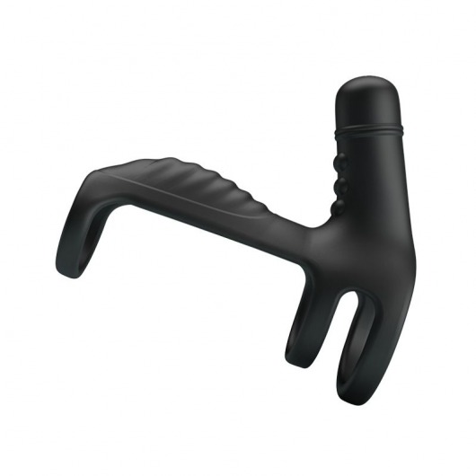 Черная вибронасадка на пенис Vibrating Penis Sling - Baile - в Волгограде купить с доставкой