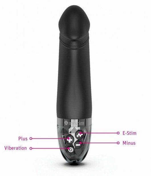 Черный вибратор с электростимуляцией Real Deal Neal - 16,5 см. - MyStim - купить с доставкой в Волгограде