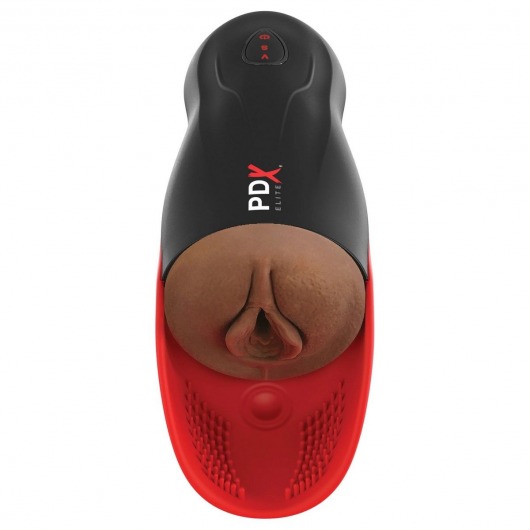 Коричневый мастурбатор-вагина с вибрацией Fuck-O-Matic 2 - Pipedream - в Волгограде купить с доставкой