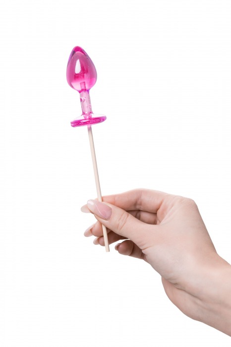 Розовый леденец  в форме анальной втулки со вкусом айриш крим - 29 гр. - Sosuчki - купить с доставкой в Волгограде