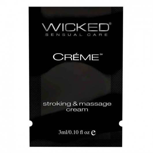 Крем для массажа и мастурбации Wicked Stroking and Massage Creme - 3 мл. - Wicked - купить с доставкой в Волгограде