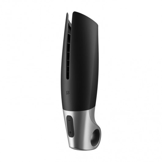 Черный мастурбатор с вибрацией Power Masturbator - Satisfyer - в Волгограде купить с доставкой
