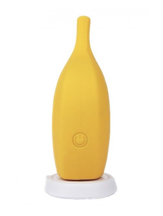 Желтый перезаряжаемый вибратор Ba-banana - 8,2 см. - CNT