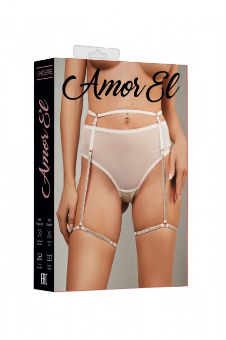 Трусики-танга с украшенным кристаллами поясом - Amor El купить с доставкой