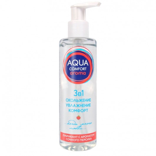 Гель-лубрикант на водной основе Aqua Comfort Aroma с ароматом персика - 195 гр. - Биоритм - купить с доставкой в Волгограде