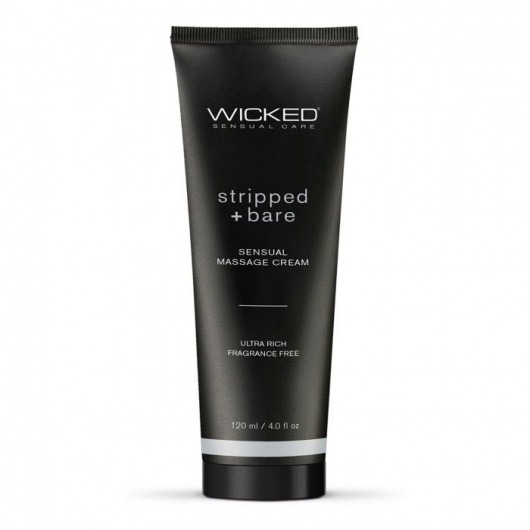 Массажный легкий крем WICKED Stripped plus Bare - 120 мл. - Wicked - купить с доставкой в Волгограде