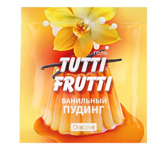 Пробник гель-смазки Tutti-frutti со вкусом ванильного пудинга - 4 гр. - Биоритм - купить с доставкой в Волгограде