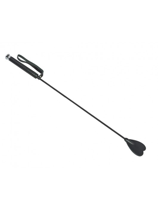 Чёрный стек с шлепком-сердечком - 70 см. - Sitabella - купить с доставкой в Волгограде