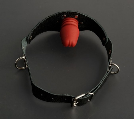 Кляп-фаллос на чёрных ремешках - Sitabella - купить с доставкой в Волгограде