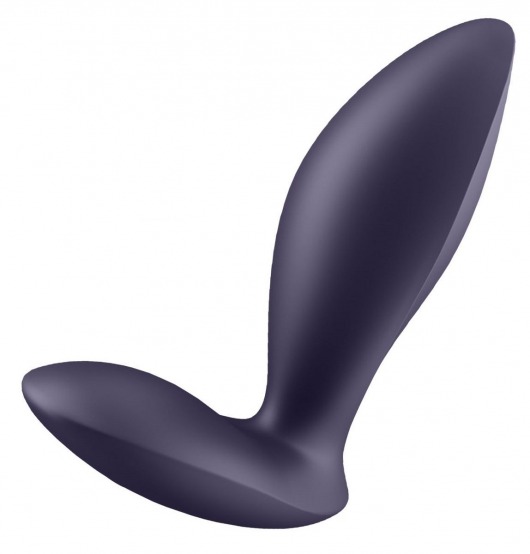 Фиолетовый анальный вибростимулятор Power Plug - Satisfyer - в Волгограде купить с доставкой