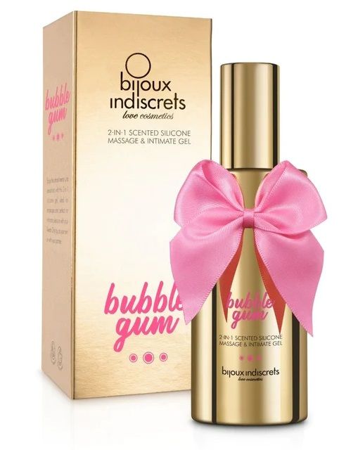 Гель с ароматом жвачки Bubblegum 2-in-1 Scented Silicone Massage And Intimate Gel - 100 мл. - Bijoux Indiscrets - купить с доставкой в Волгограде