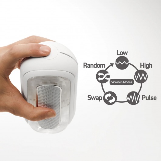 Белый мастурбатор Tenga Flip Zero Gravity с вибрацией - Tenga - в Волгограде купить с доставкой