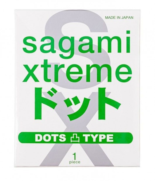Презерватив Sagami Xtreme Type-E с точками - 1 шт. - Sagami - купить с доставкой в Волгограде