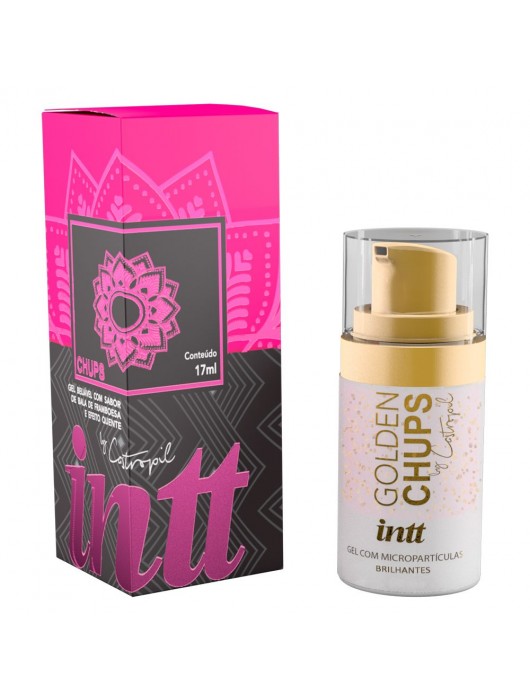 Возбуждающий гель Golden Chups с малиновым ароматом - 17 мл. - INTT - купить с доставкой в Волгограде
