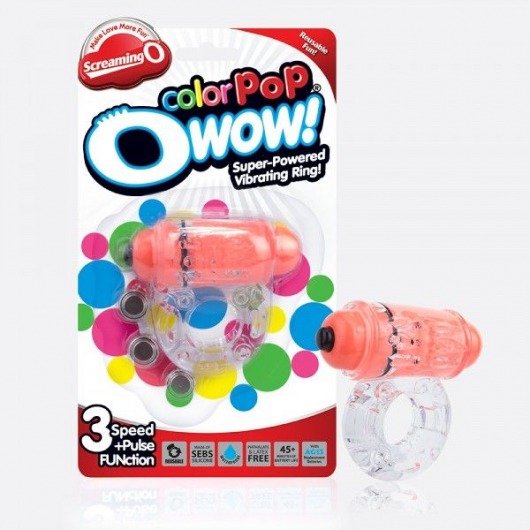 Неоновое оранжевое кольцо на пенис O wow! - Screaming O - в Волгограде купить с доставкой