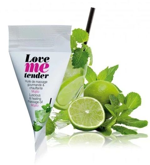 Съедобное согревающее массажное масло Love Me Tender Mojito с ароматом мохито - 10 мл. - Love to Love - купить с доставкой в Волгограде