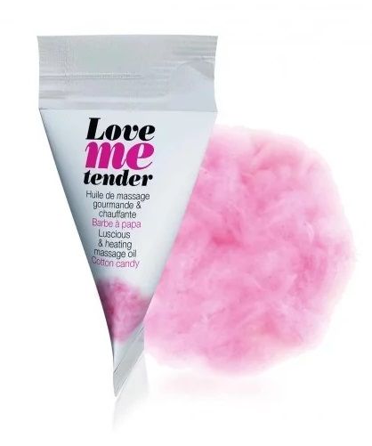 Съедобное согревающее массажное масло Love Me Tender Cotton Candy с ароматом сладкой ваты - 10 мл. - Love to Love - купить с доставкой в Волгограде