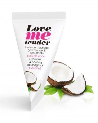 Съедобное согревающее массажное масло Love Me Tender Cocos с ароматом кокоса - 10 мл. - Love to Love - купить с доставкой в Волгограде