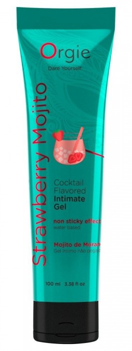Съедобный интимный гель Orgie Lube Tube Cocktail Strawberry Mojito - 100 мл. - ORGIE - купить с доставкой в Волгограде