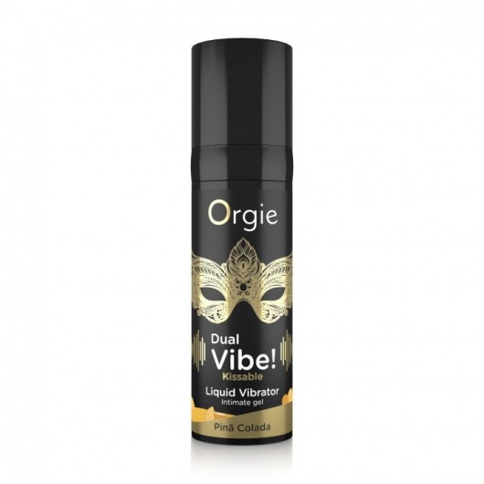 Съедобный гель Dual Vibe Pina Colada с эффектом вибрации и вкусом коктейля пина колада - 15 мл. - ORGIE - купить с доставкой в Волгограде