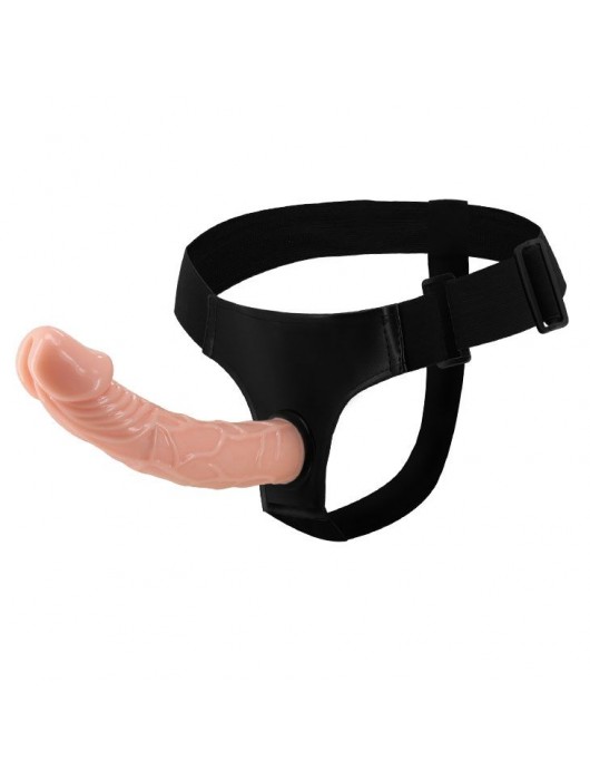 Гладкий фаллоимитатор с крупной головкой на ремешках - 19,7 см. - Baile - купить с доставкой в Волгограде