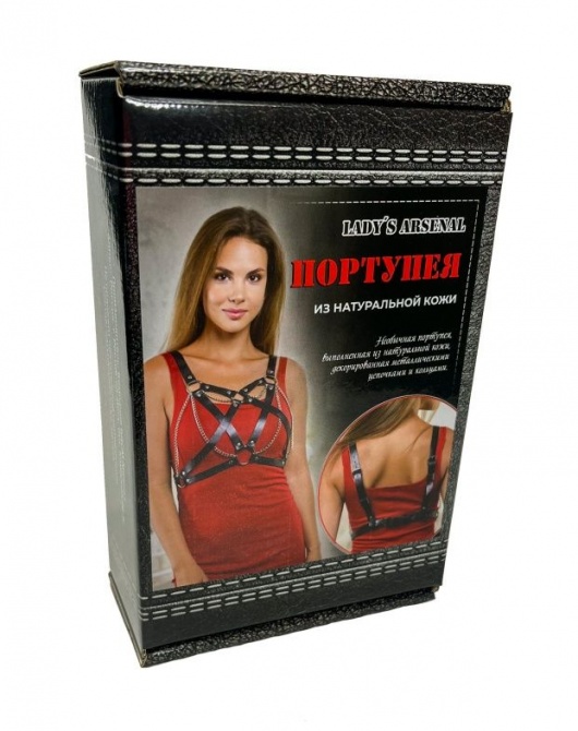 Портупея из натуральной кожи с цепочками - БДСМ Арсенал - купить с доставкой в Волгограде