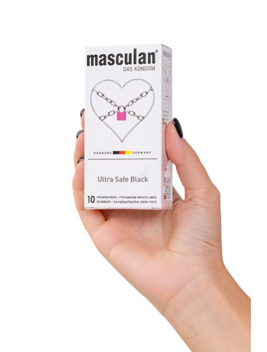 Ультрапрочные презервативы Masculan Ultra Safe Black - 10 шт. - Masculan - купить с доставкой в Волгограде