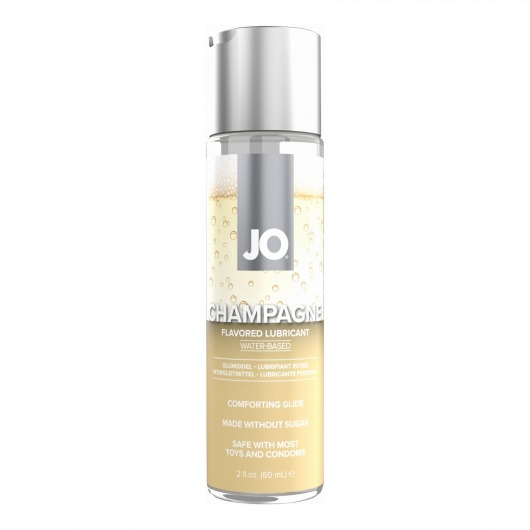 Лубрикант на водной основе JO H2O Champagne Flavored Lubricant с ароматом шампанского - 60 мл. - System JO - купить с доставкой в Волгограде